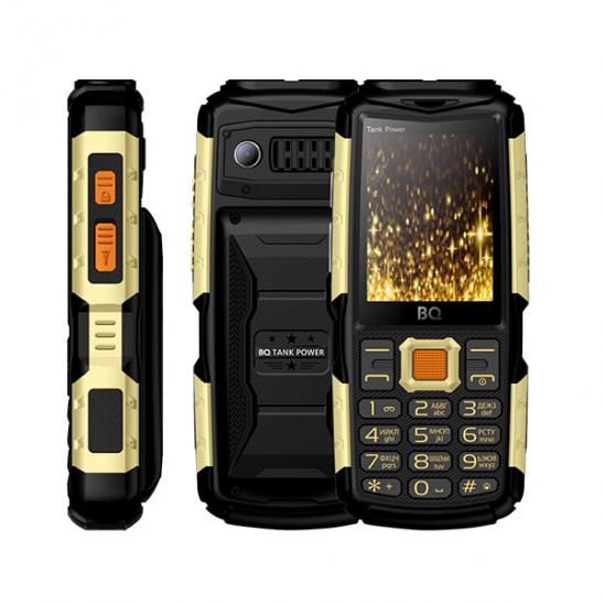 Телефон BQ 2430 Tank Power black/gold