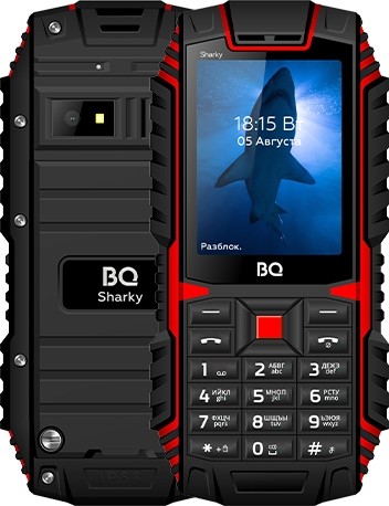 Телефон BQ 2447 Sharky black/red