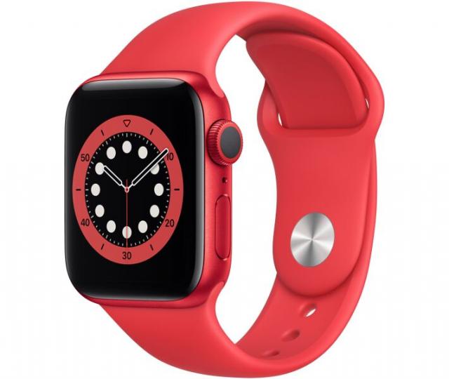 Apple Watch Series 6 40mm Red Aluminium Case with Red Sport Band
