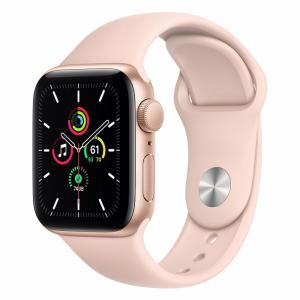 Apple Watch SE 44mm Gold Aluminum Case with Pink Sand Sport Band