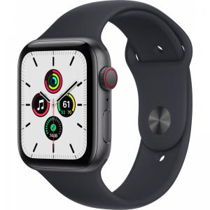 Apple Watch SE 44mm Space Gray Aluminium Case with Black Sport Band