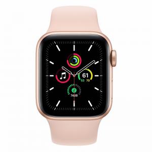 Apple Watch SE 40mm Gold Aluminum Case with Pink Sand Sport Band