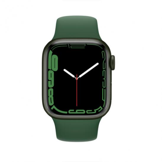 Apple Watch Series 7 45mm Green Aluminum Case with Clover Sport Band