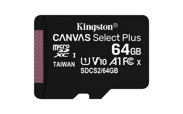Карта памяти 64GB class 10 Kingston Canvas Select Plus UHS