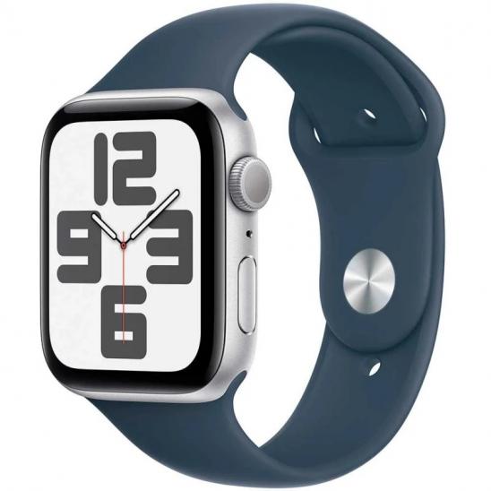 Apple Watch SE 2 44mm Silver Aluminium Case with Blue Sport Band
